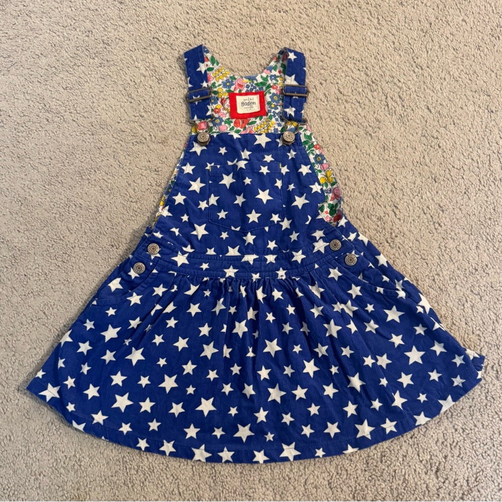 3-4y mini Boden Blue Star Dress
